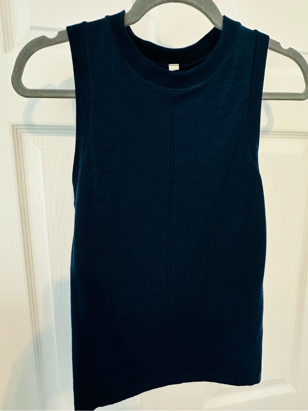 Athleta Sleeveless Top in navy.